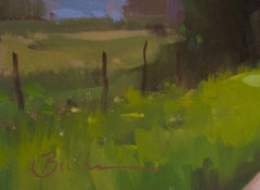 "Idaho Road" - Original Oil Landscape Painting on Paper and Cradled Board