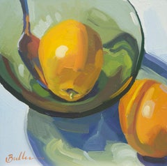 "Lemon In A Green Bowl, " Oil Painting