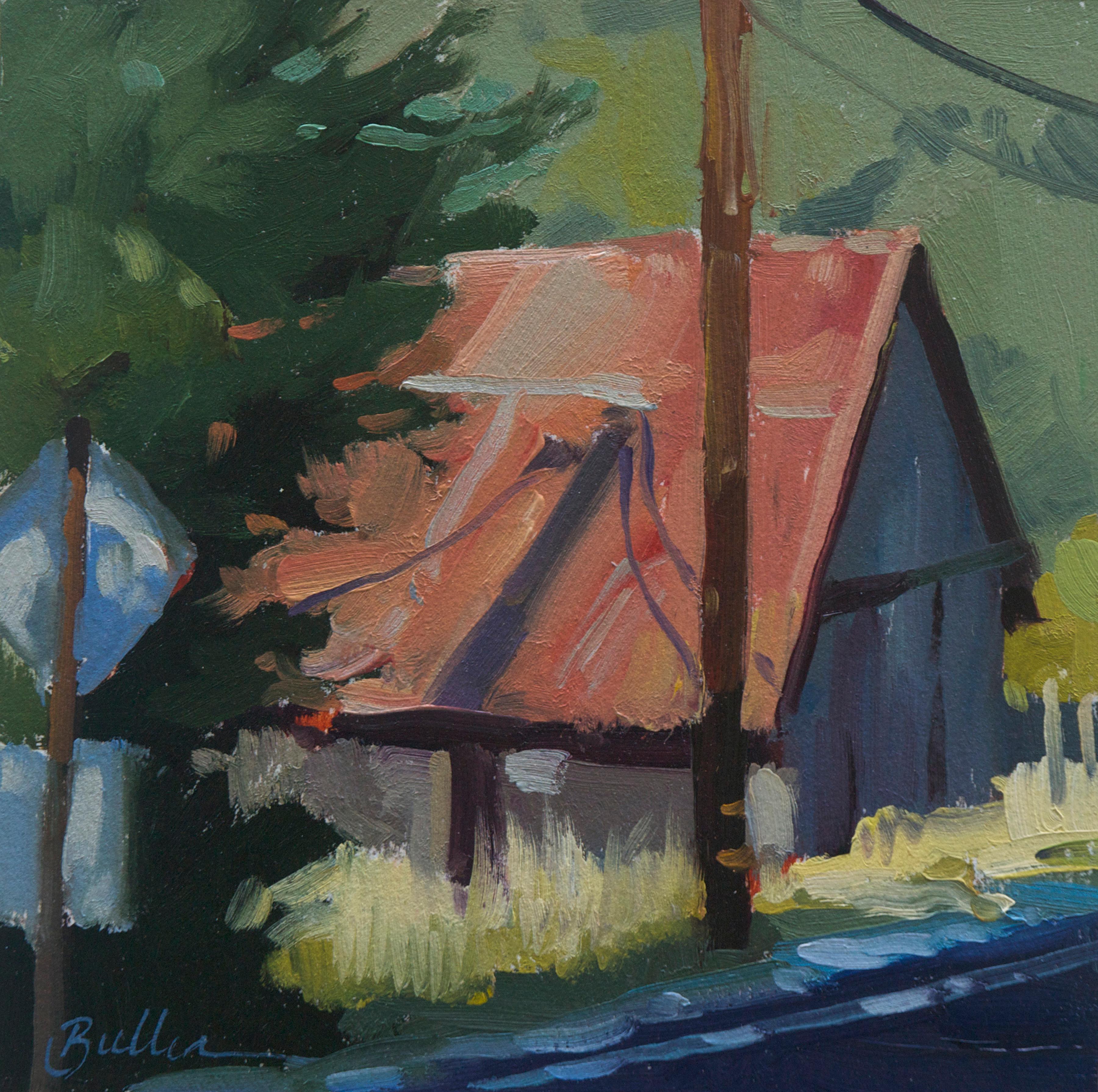 Samantha Buller Still-Life Painting - "Mountain Road, " Oil Painting