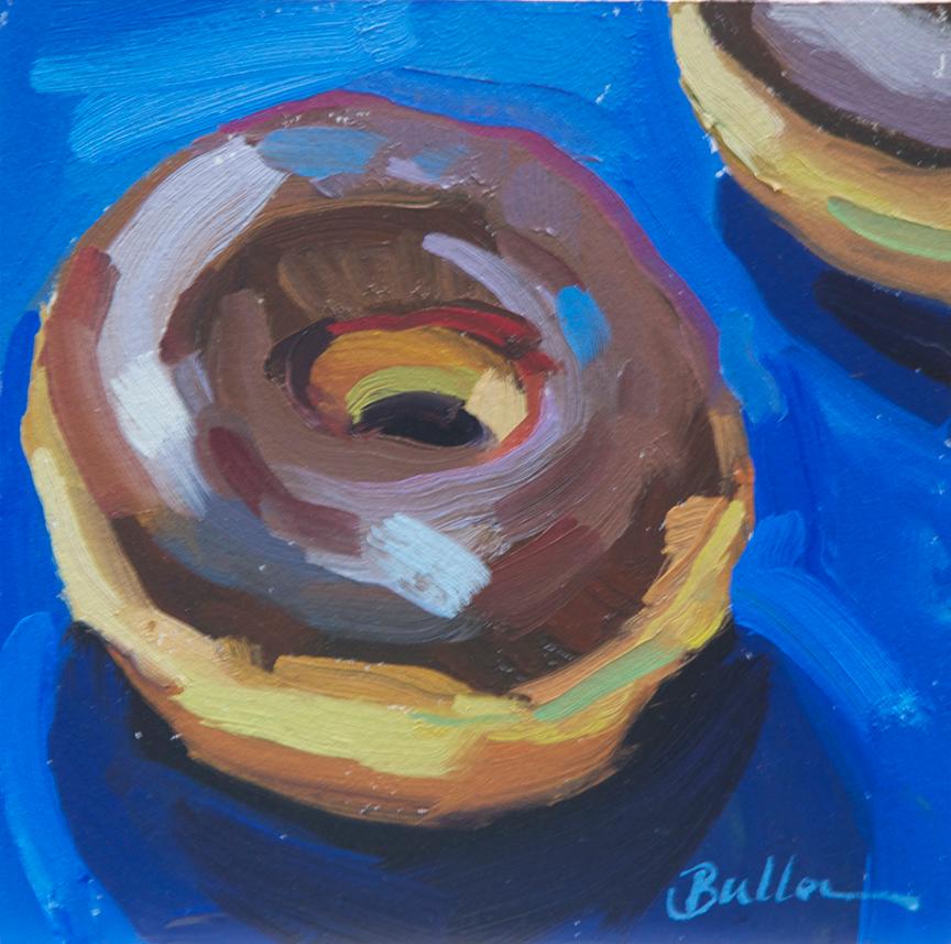 Samantha Buller Figurative Painting - "Royal Donut, " Oil Painting