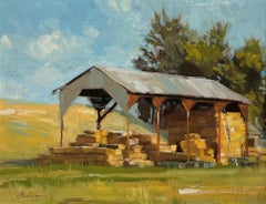 „Stacked“ (2013) von Samantha Buller, Öl-Landschaftsgemälde