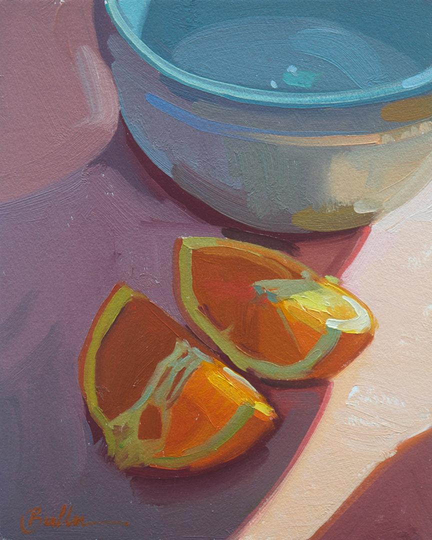 Samantha Buller Figurative Painting - "Summer Dessert, " Oil Painting