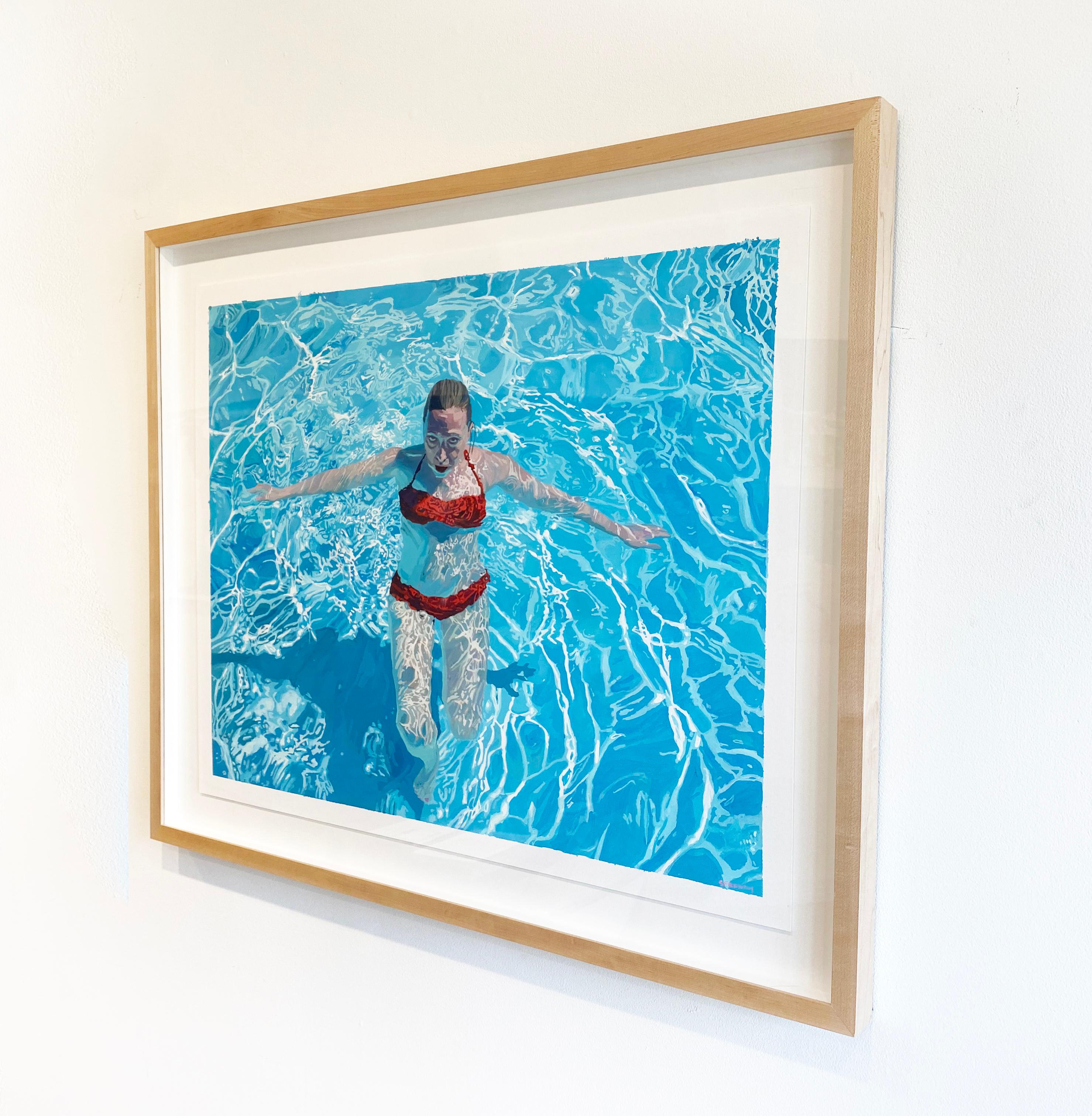 Peinture à la gouache de Samantha French « Before The Sun Goes Down » (avant le soleil qui tombe) 1