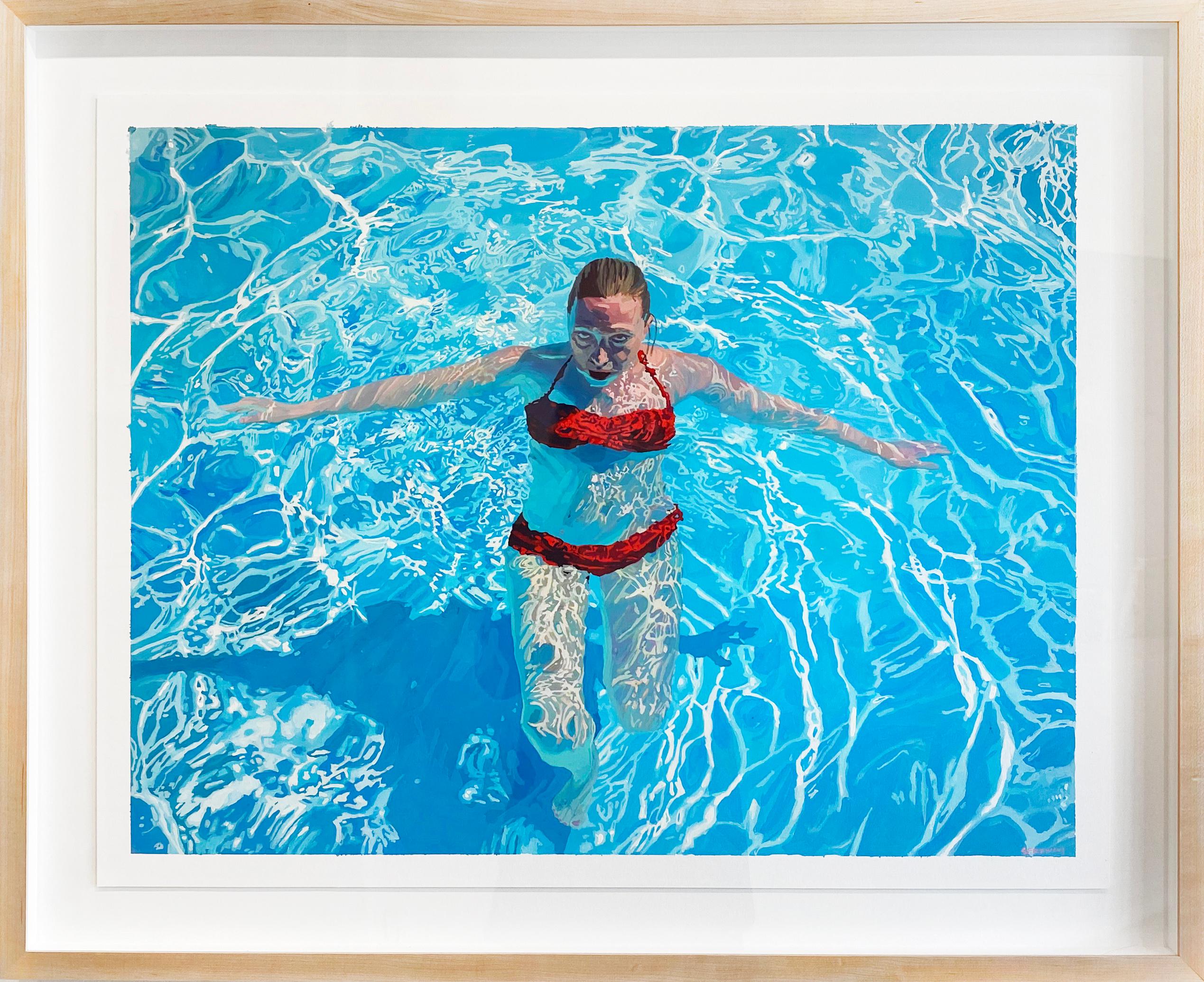 Peinture à la gouache de Samantha French « Before The Sun Goes Down » (avant le soleil qui tombe) 5
