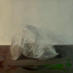 Samantha Haring, „Cushioned“, Öl auf Papier auf Tafel