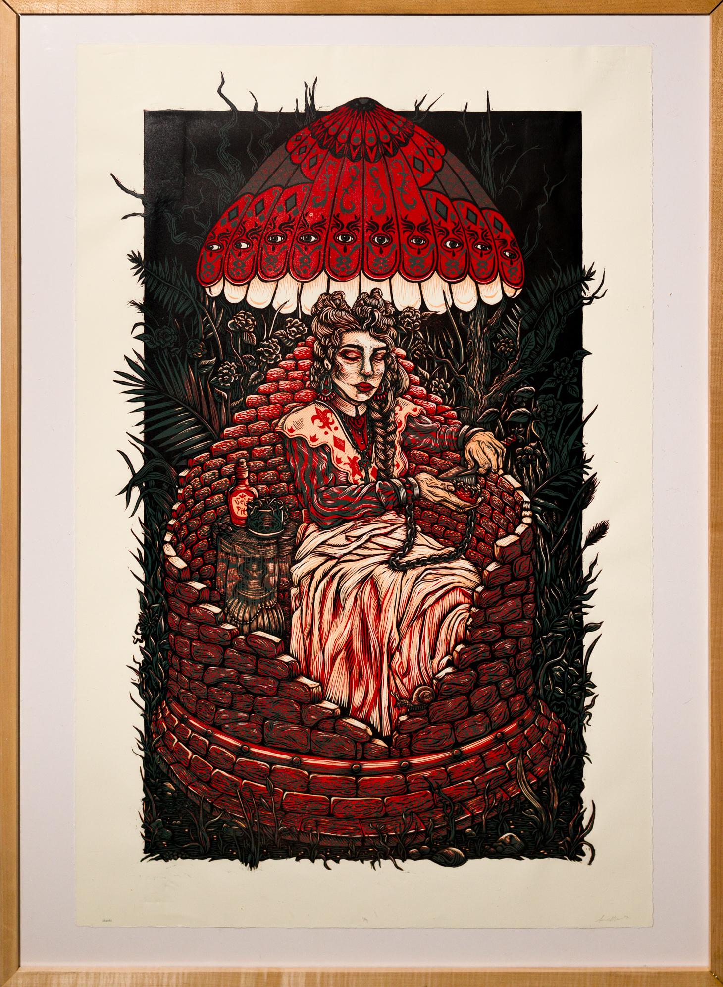 "Negación", Figurativo, Flora, Romanticismo oscuro, Realismo mágico, Impresión en relieve - Print de Samantha Mendoza
