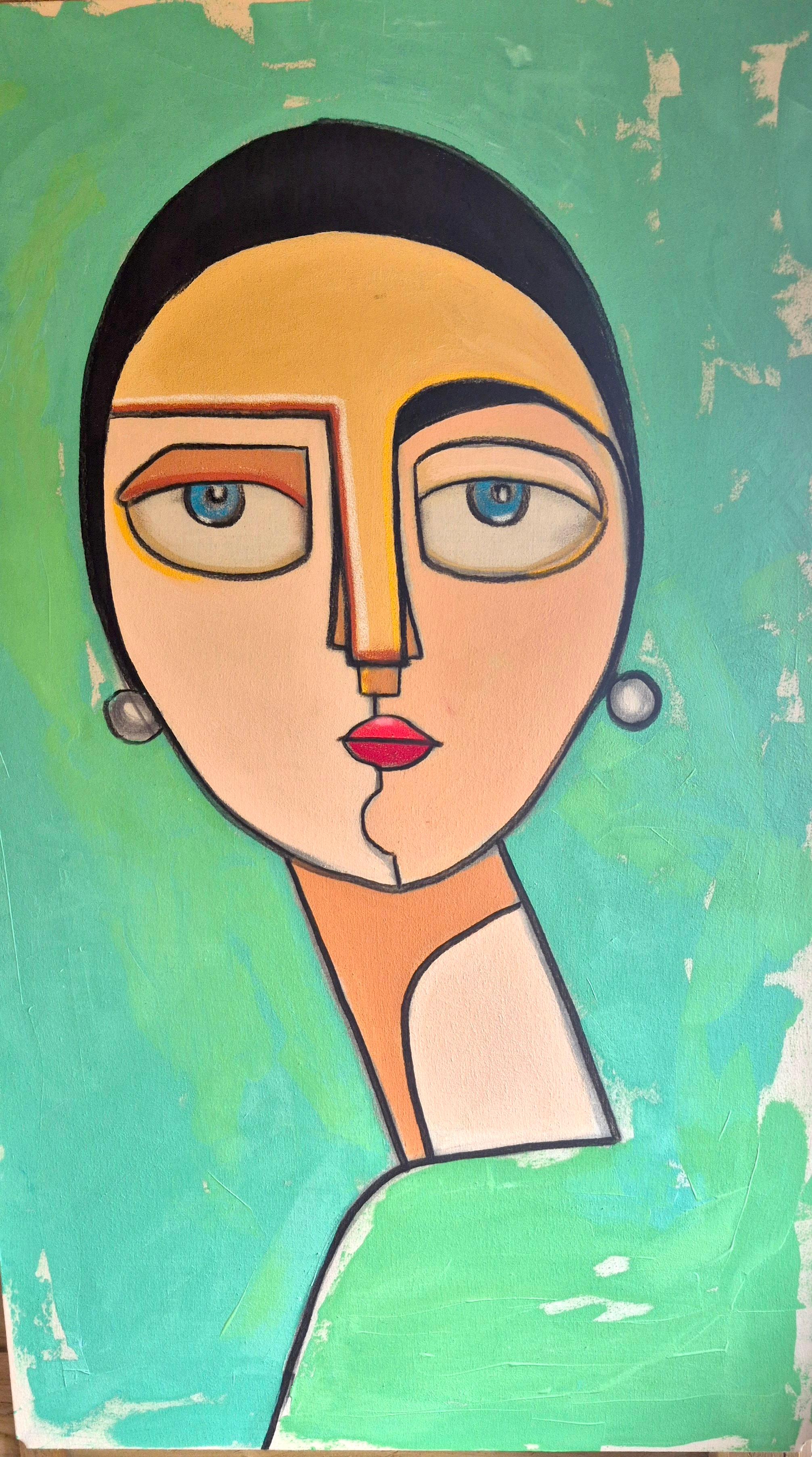 Clarice. Contemporary Figurative Painting 40 inches by 24