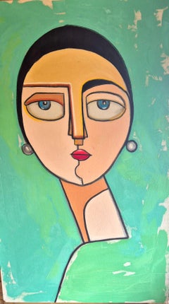 Clarice. Contemporary Figurative Painting 40 inches by 24