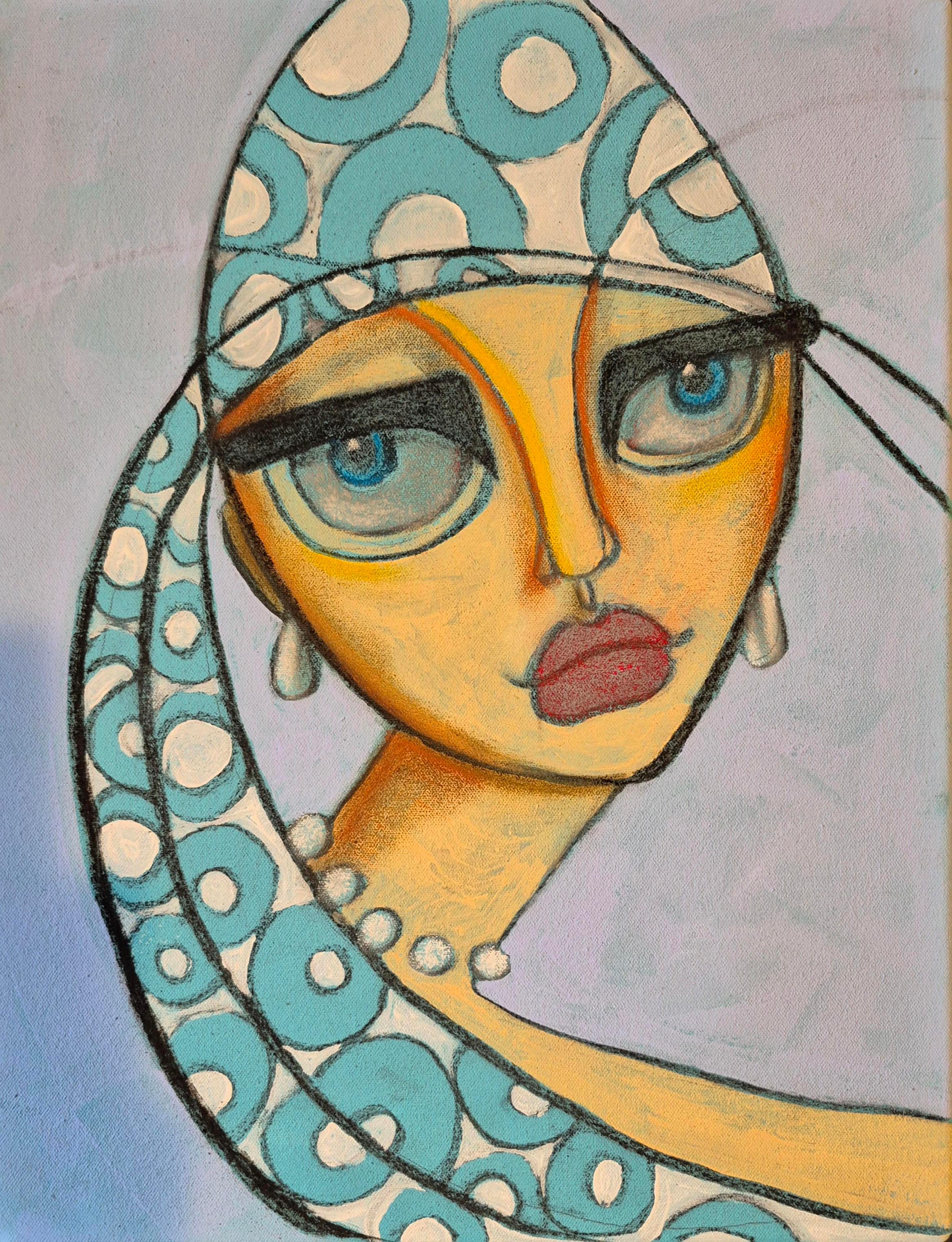 "Pearl".  Contemporary Figurative Art - Mixed Media Art by Samantha Millington