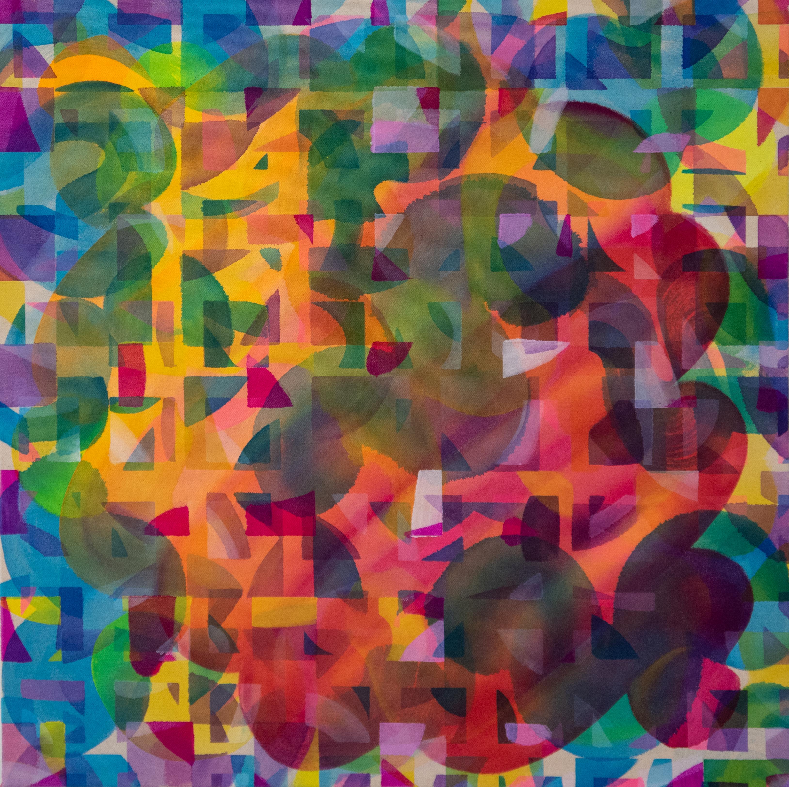 Samantha Natarian Abstract Painting – aushalten, Original Abstraktes Gemälde