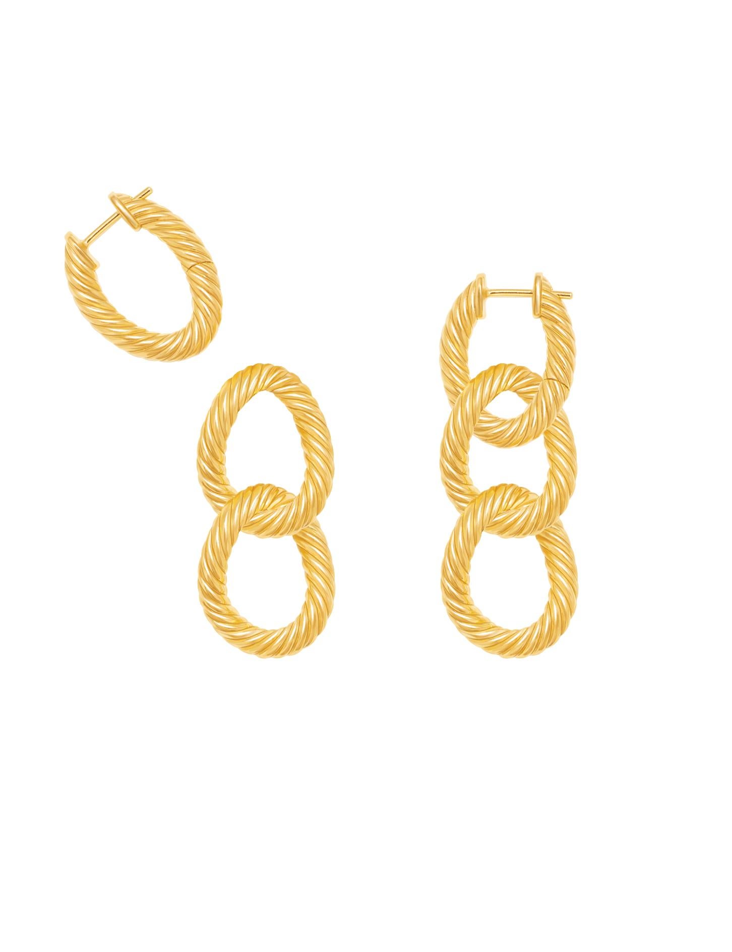 Samantha Siu NY Boucles d'oreilles en vermeil 18 carats sur argent Unisexe en vente