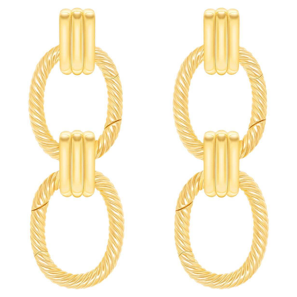 Samantha Siu NY 18k vermeil over silver earrings For Sale