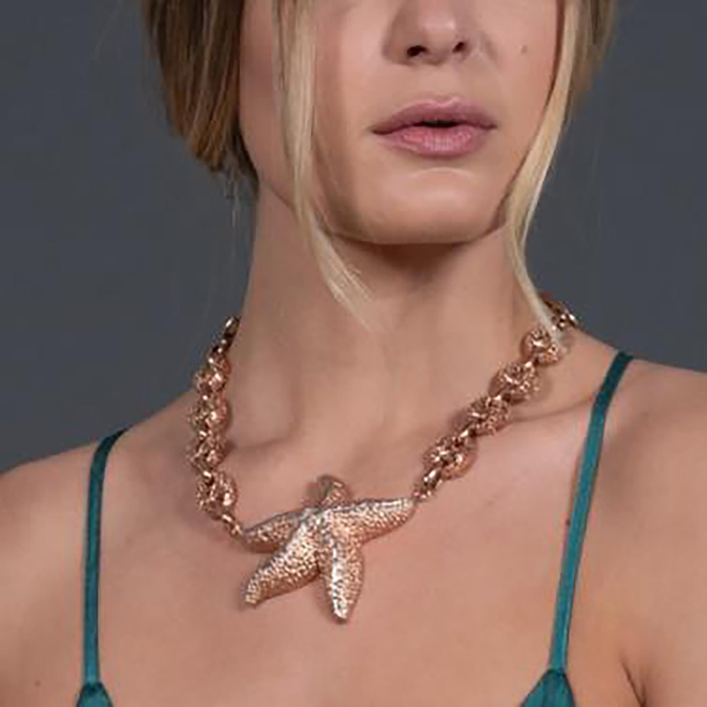 The Under the Sea Necklace - A Love Affair Collection.
Through frequent trips, A Love Affair explores the realm that comes into focus through a scuba diver’s mask. The Under the Sea Necklace captures the nature of that otherworldly destination. The