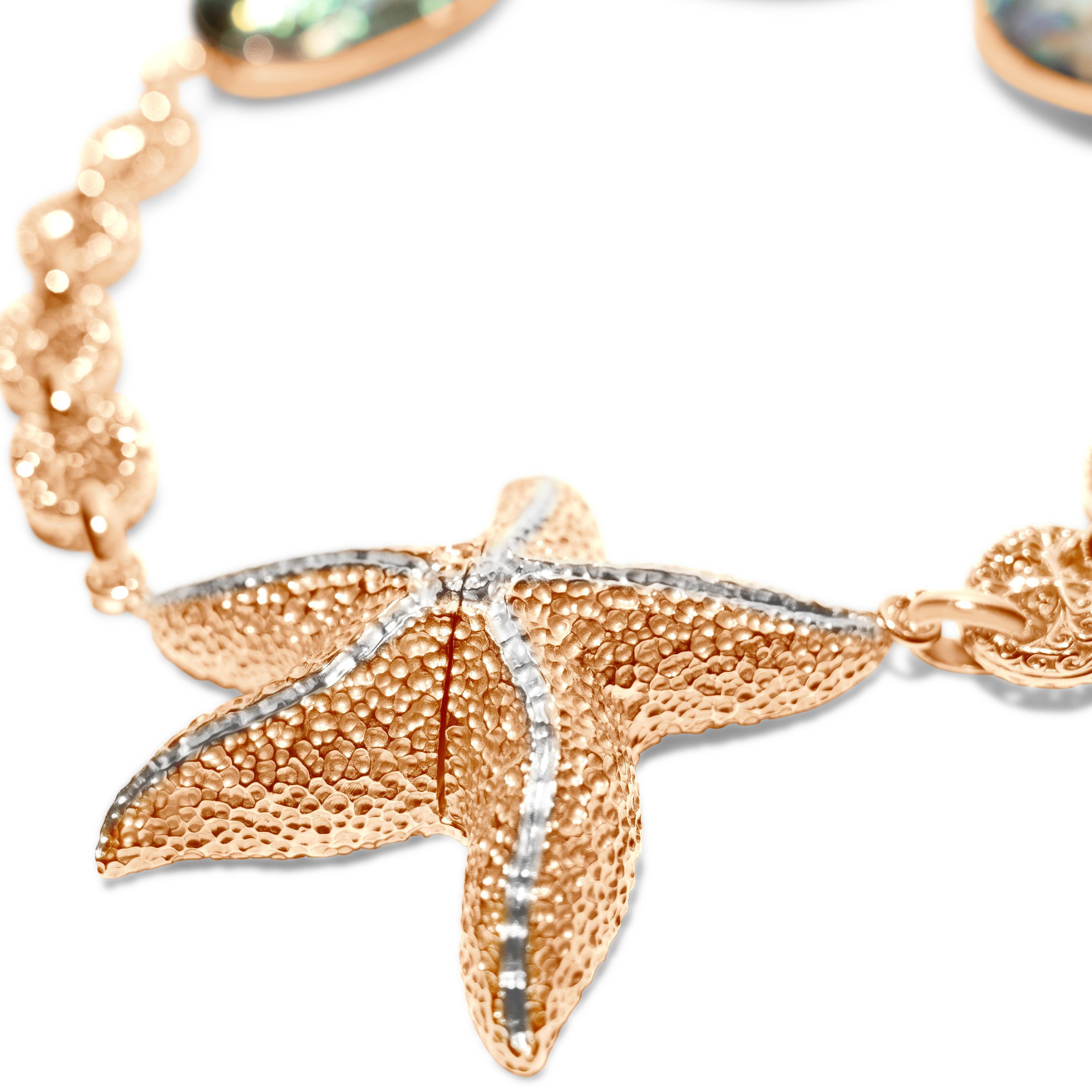 Samantha Siu NY Collar reversible de vermeil de 18 quilates sobre plata con concha de abulón. en venta 4