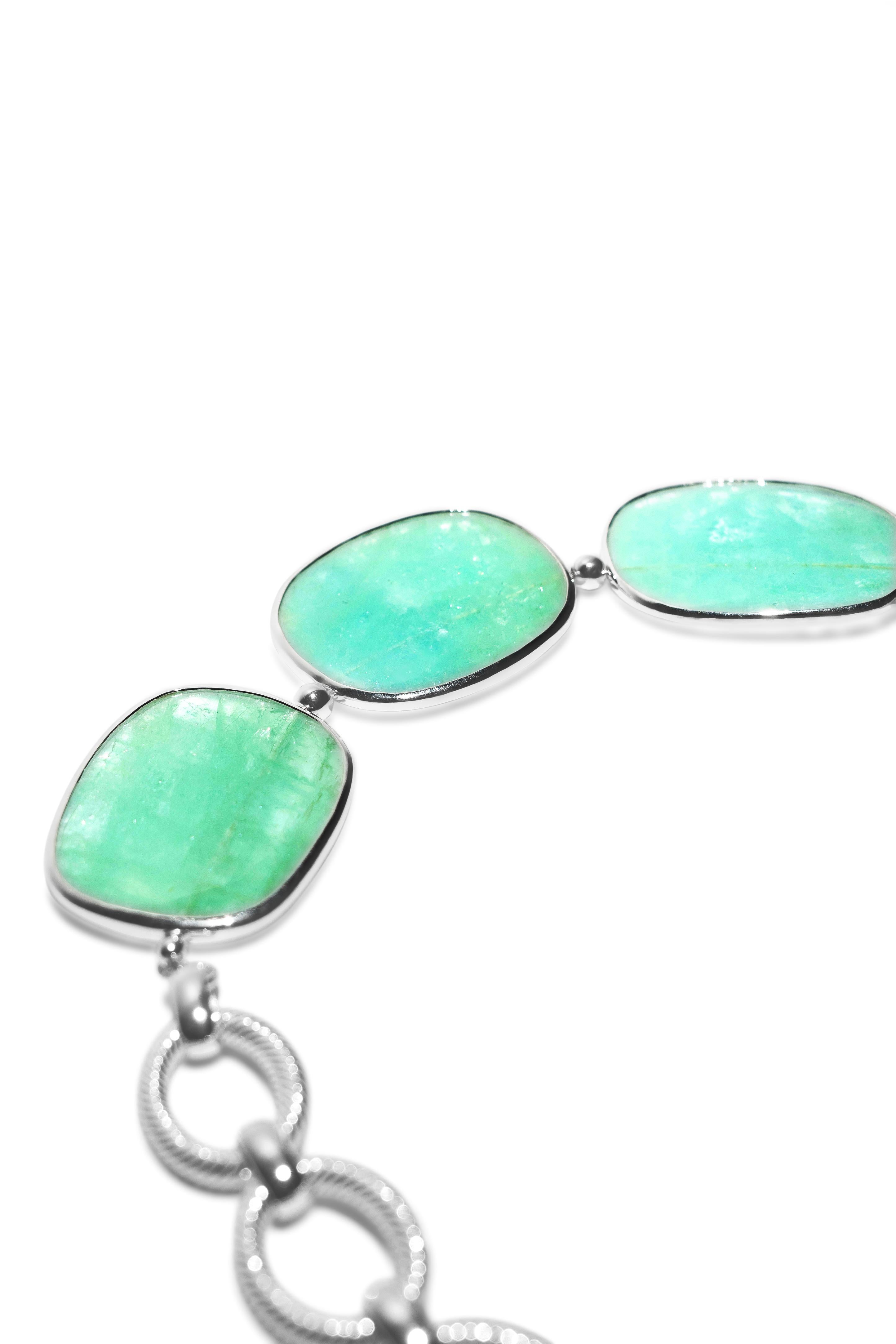 Samantha Siu NY Collier réversible en vermeil et argent 18 carats avec aigue-marine en vente 6