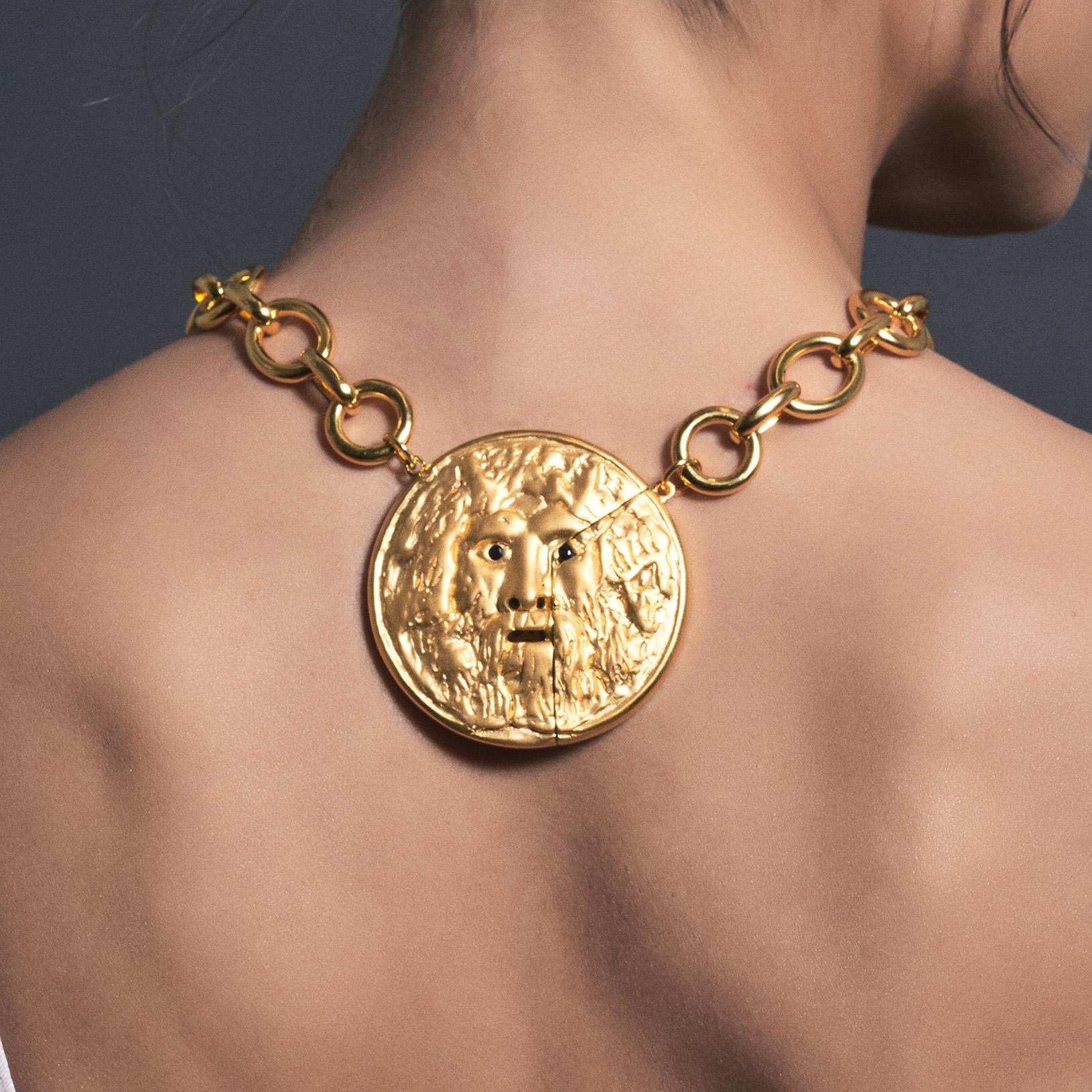 da uomo o donna Collana reversibile Samantha Siu NY in vermeil 18k e argento con pietra howlite. in vendita