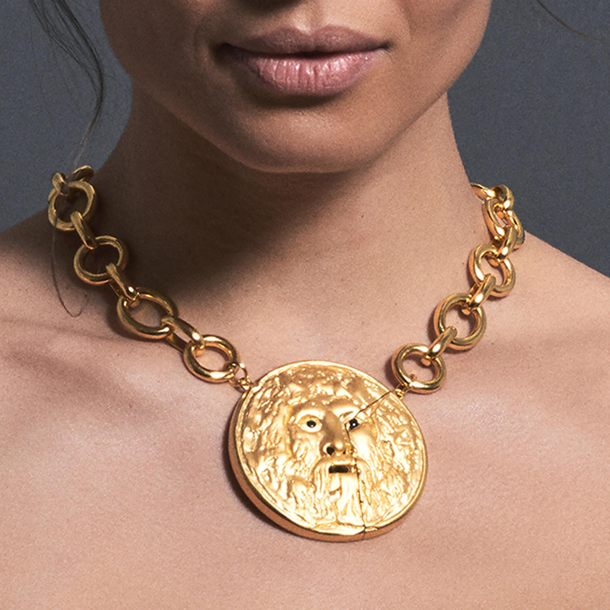 Collana reversibile Samantha Siu NY in vermeil 18k e argento con pietra howlite. in vendita 1