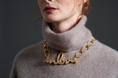 Samantha Siu NY 18k vermeil over silver reversible necklace with white sapphires
