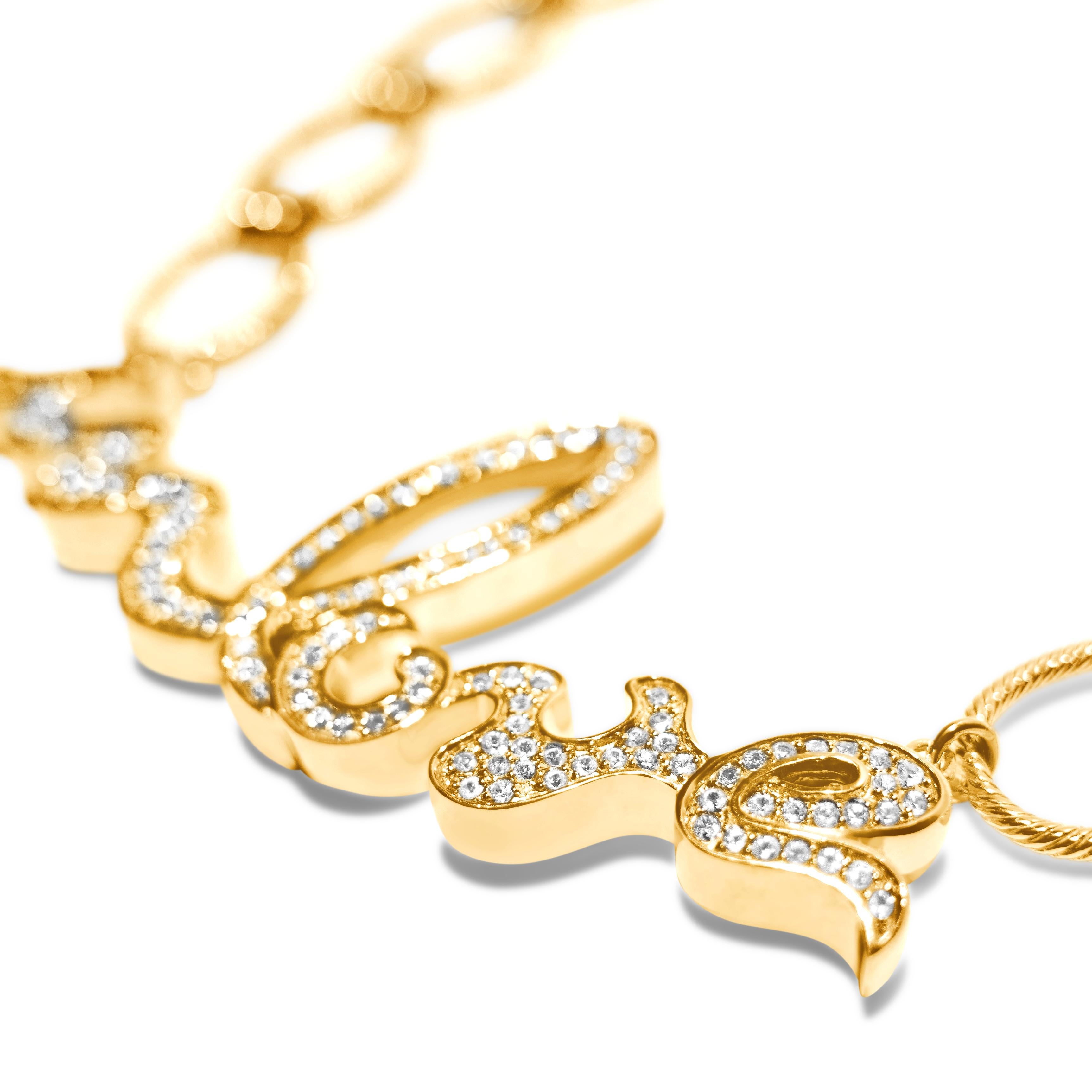 Samantha Siu NY 18k vermeil over silver reversible necklace with white sapphires For Sale 4