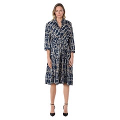 Samantha Sung Abstract Print Midi Shirt Dress Size XL
