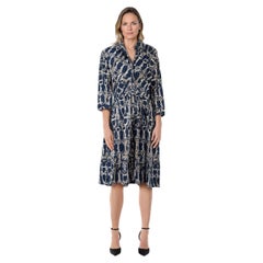 Samantha Sung Abstract Print Midi Shirt Dress Size XL