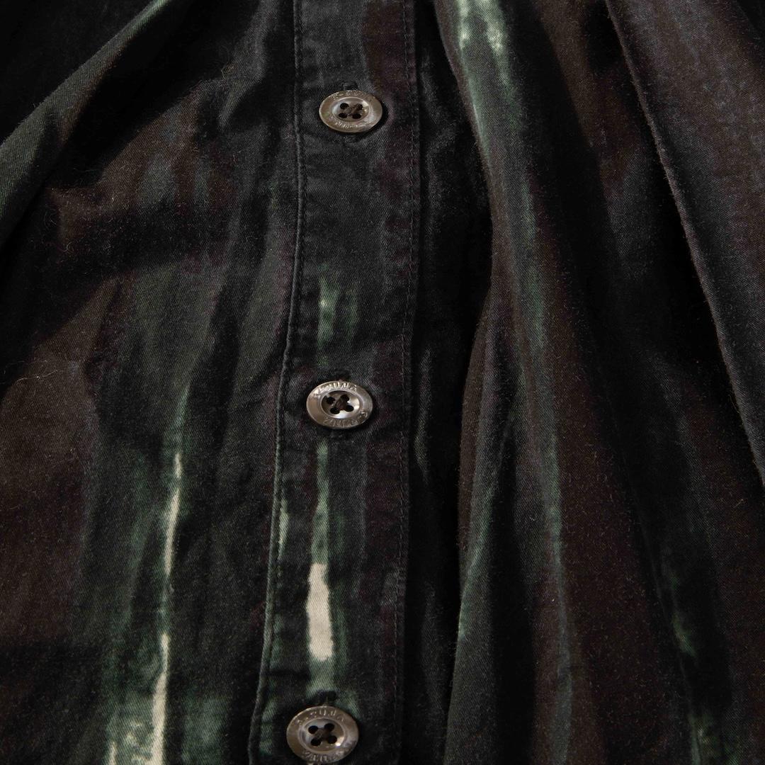 Noir Robe chemise à motif rayé abstrait Samantha Sung, Taille XL en vente
