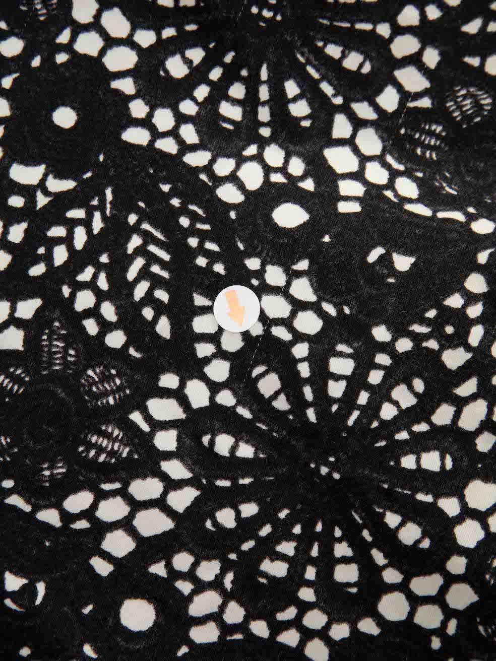 Samantha Sung Black Lace Printed Midi Dress Size XL 1