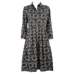 Robe midi noire imprimée Samantha Sung, taille XL