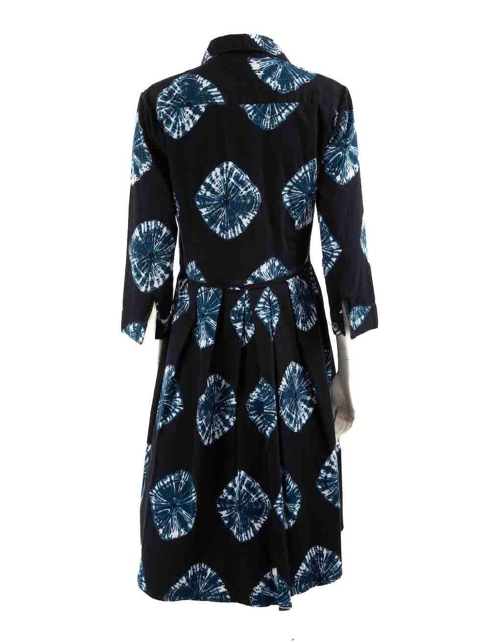 Noir Robe midi bleue teintée par Samantha Sung, taille XL en vente