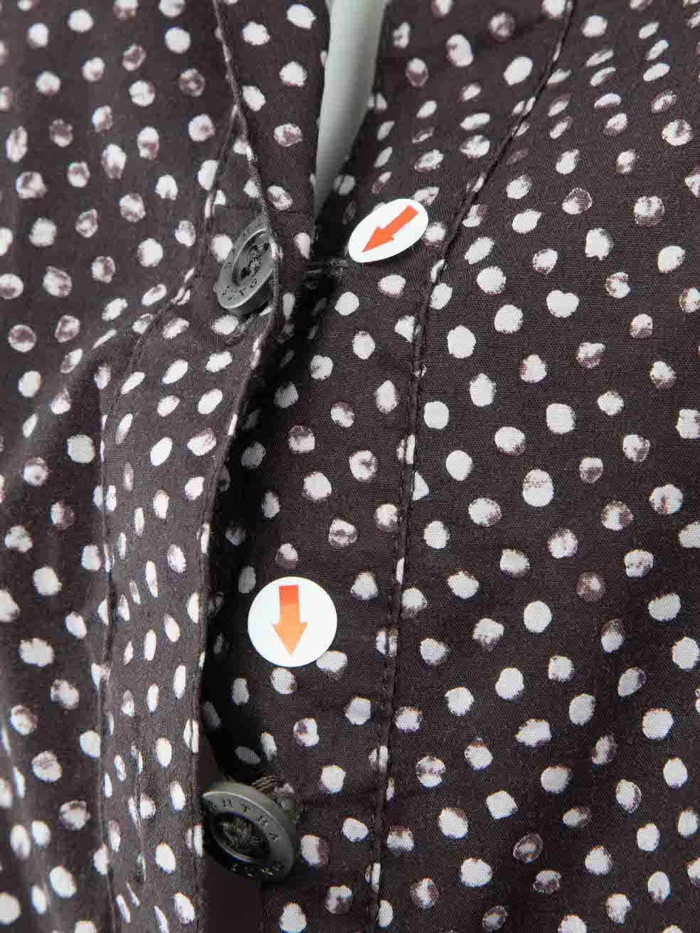 Samantha Sung Brown Polkadot Midi Dress Size XL In Excellent Condition For Sale In London, GB