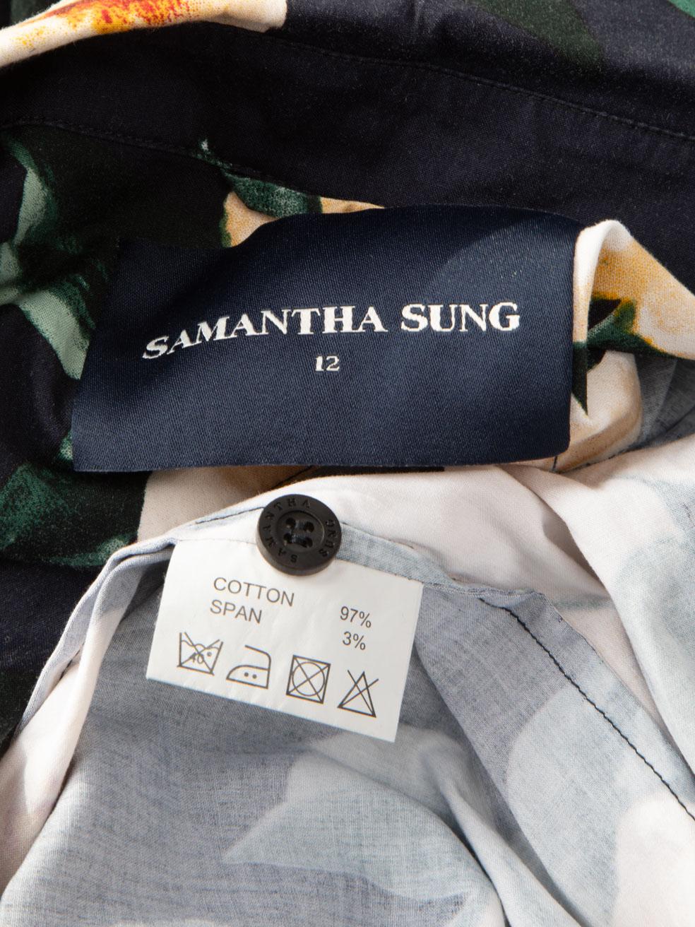 Samantha Sung Midi plissiertes Kleid mit Blumendruck Größe XXL Damen im Angebot