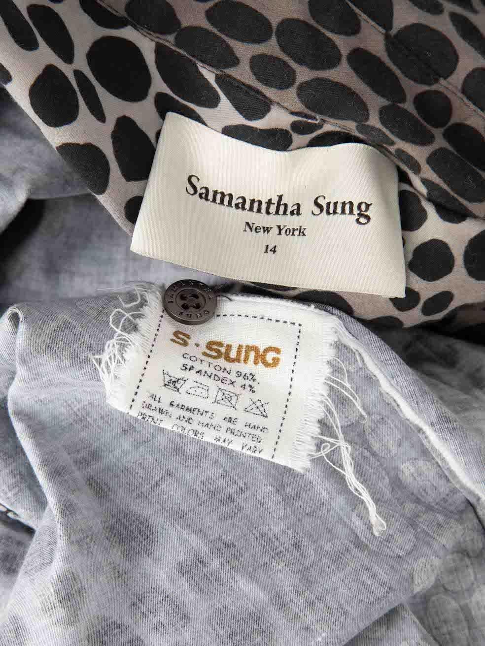 Women's Samantha Sung Grey Animal Print Midi Dress Size XXXL