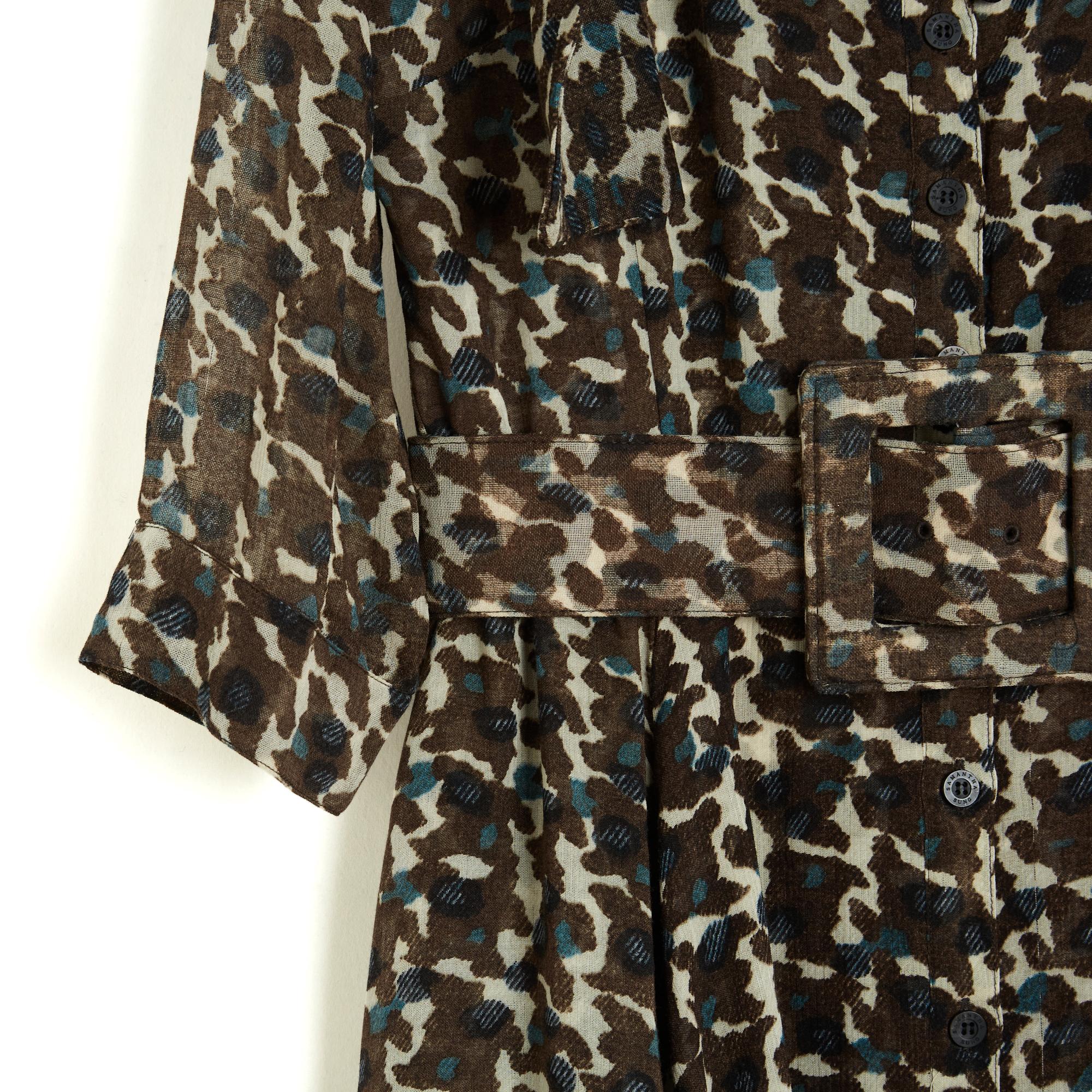 Samantha Sung An Robe FR36 Ceinture et écharpe en coton camouflage Patricia Dress UK8 US6 en vente 2