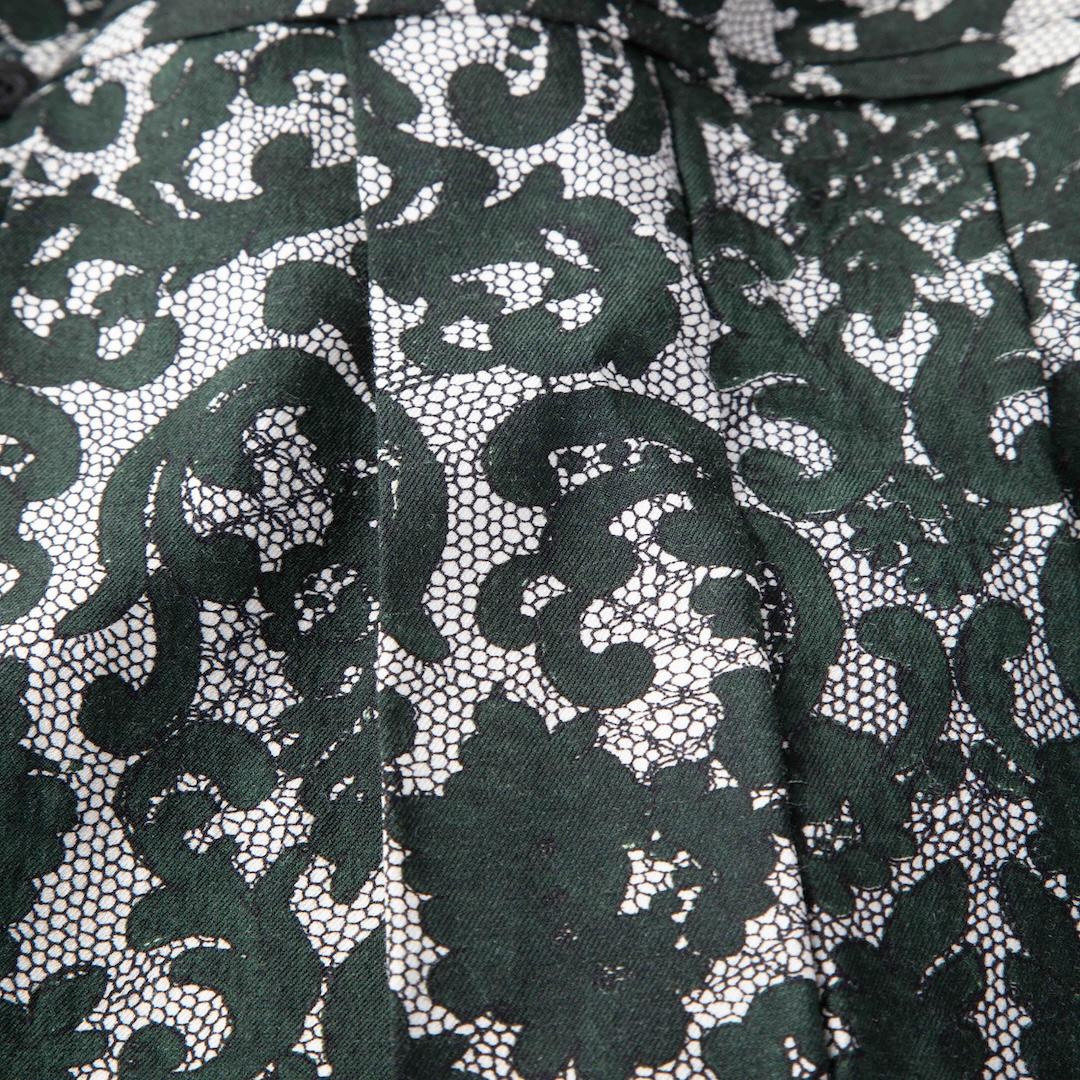Noir Robe midi Samantha Sung en laine imprimée florale, taille XL en vente