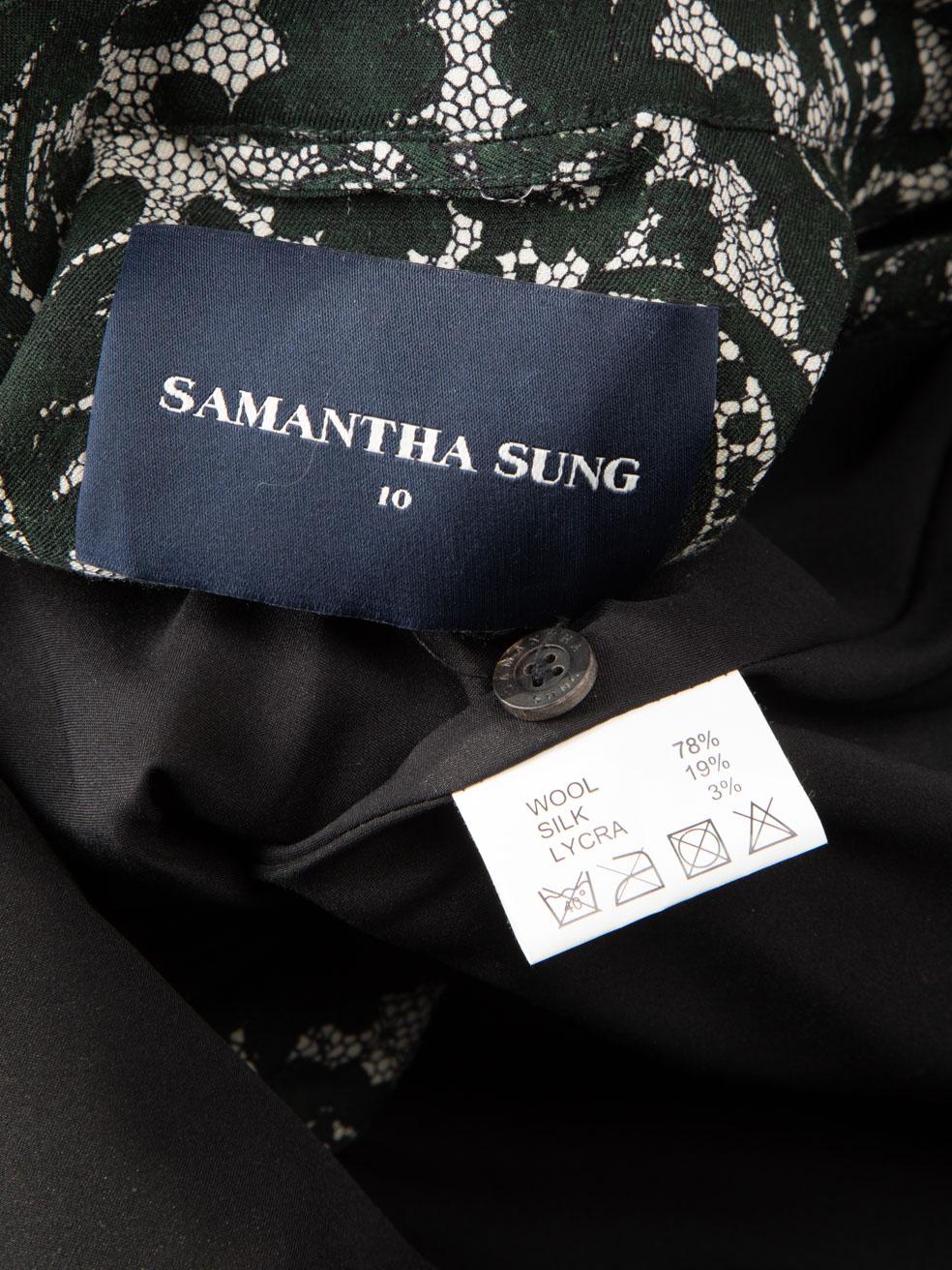 Robe midi Samantha Sung en laine imprimée florale, taille XL Pour femmes en vente