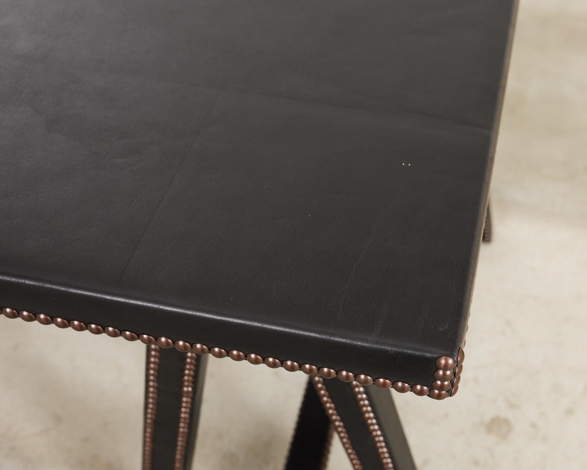 Samantha Todhunter Design Matilda Scrivania a cavalletto in pelle Campaigner in vendita 5