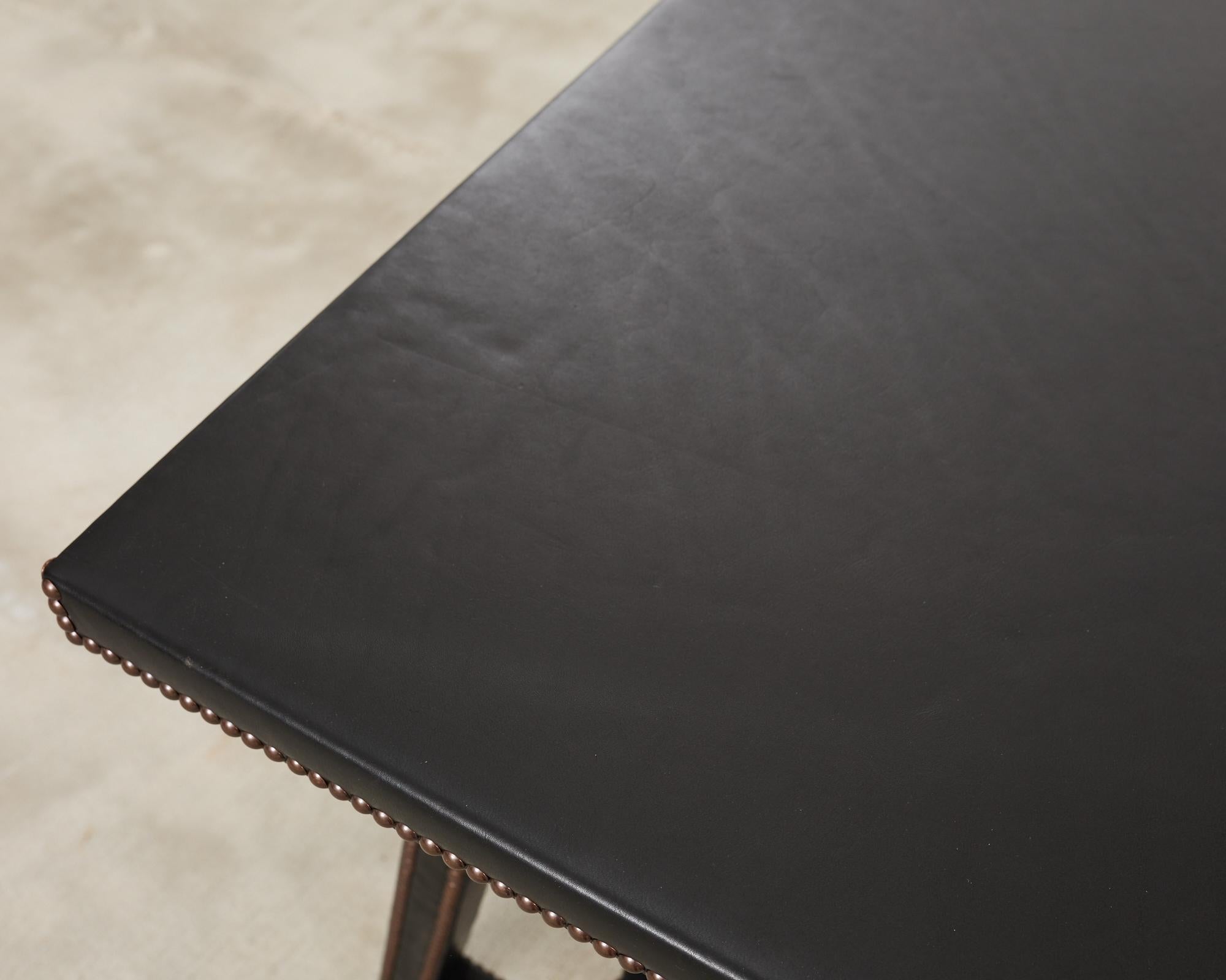 Samantha Todhunter Design Matilda Scrivania a cavalletto in pelle Campaigner in vendita 6