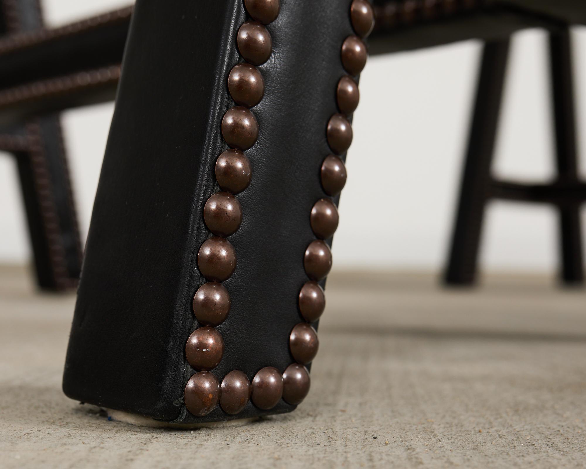 Samantha Todhunter Design Matilda Scrivania a cavalletto in pelle Campaigner in vendita 9