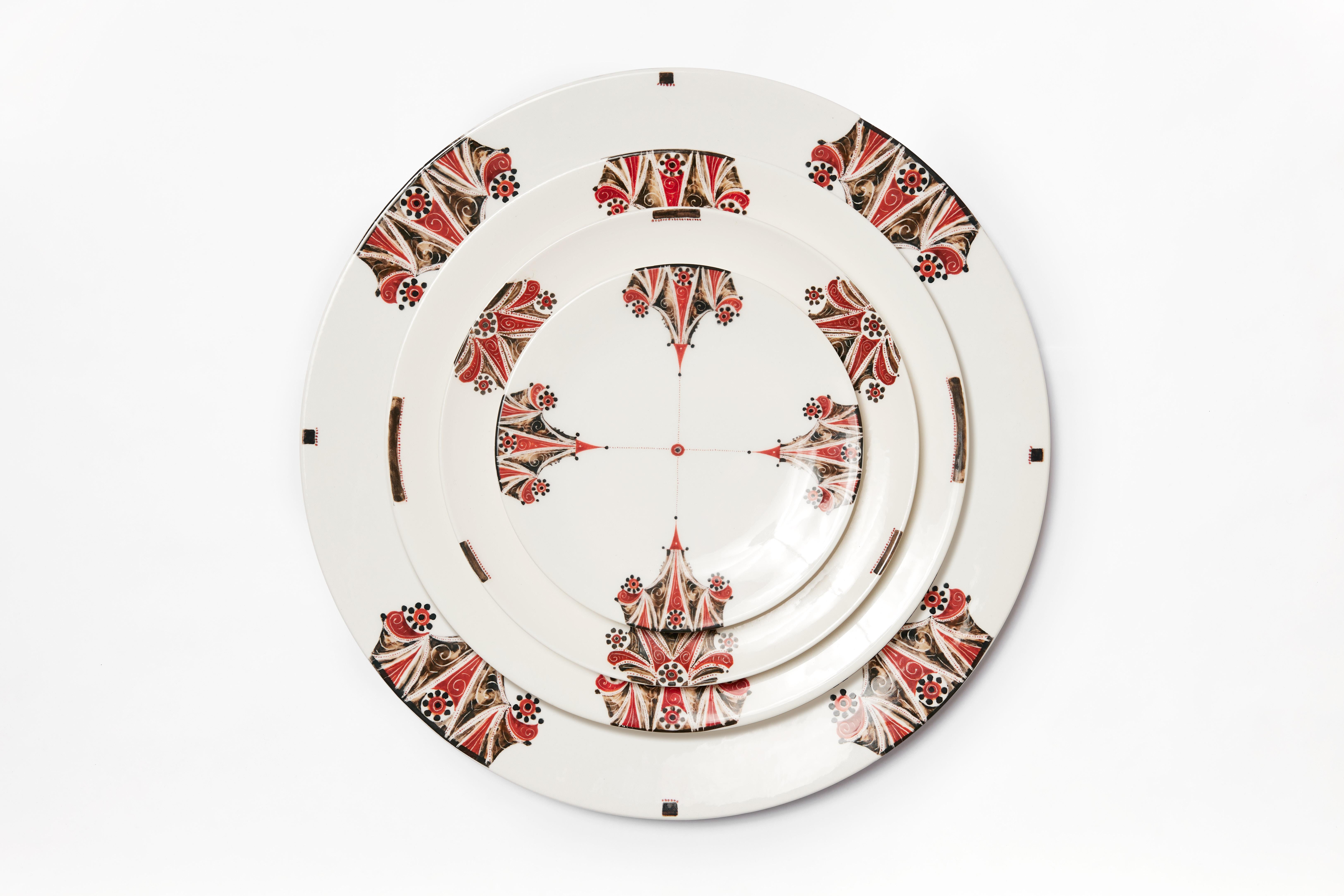 Hand-Painted Bread plate Samarcanda For Sale