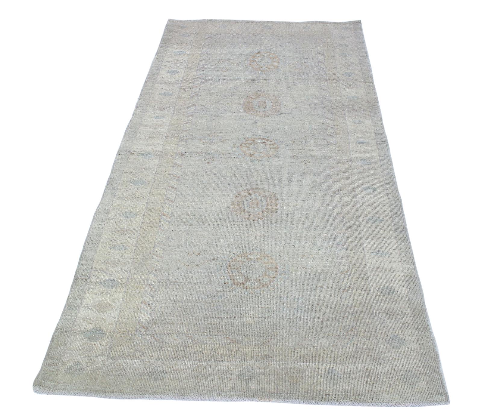 Samarghand Traditional Khotan Runner Rug  In New Condition For Sale In New York, NY