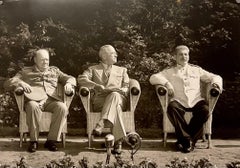 Große silberne Gelatinesatin Russische Fotografie Potsdam Konferenz Truman Foto WWII