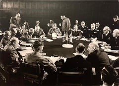 Große russische Silber-Gelatine-Fotografie Potsdam Konferenz Winston Churchill