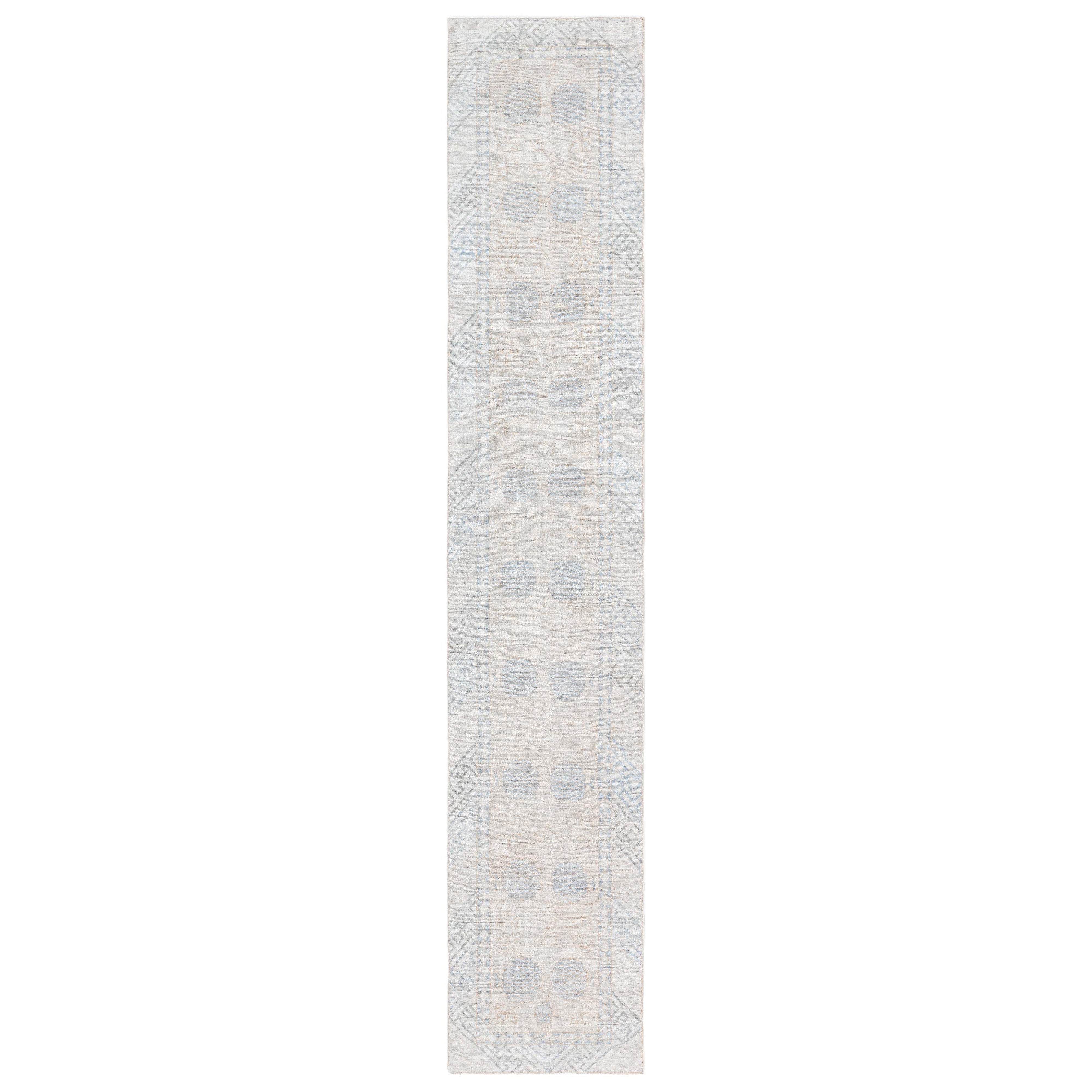 Modern Samarkand Fragment Runner in the Style of Savonnerie by Doris Leslie Blau For Sale