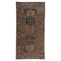 Samarcanda Jotán  Alfombra de lana con doble medallón (9' 3" x 4' 7")