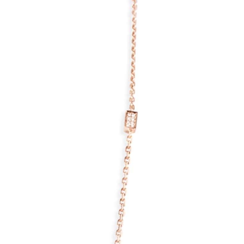 MALACHITES Halskette aus Roségold mit Diamanten (Gemischter Schliff) im Angebot