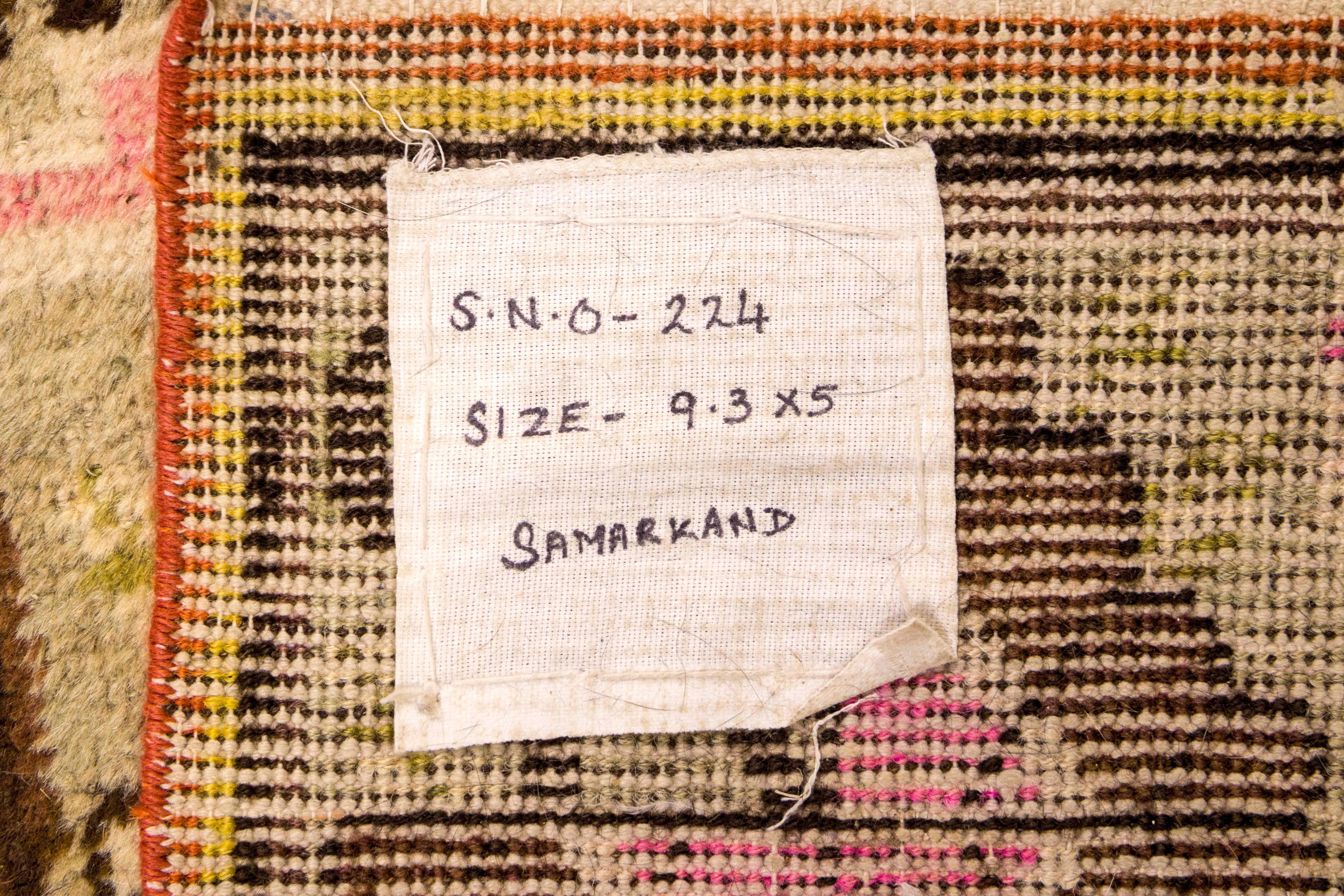 Samarkand-Teppich, um 1930, Turkestan im Angebot 1