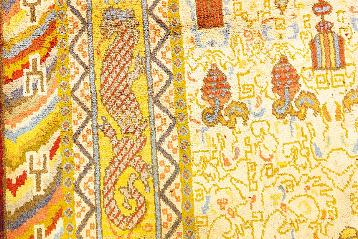 Samarkand Rug Silk East Turkestan For Sale 5