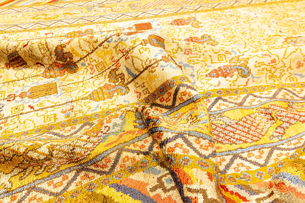 Samarkand Rug Silk East Turkestan For Sale 6