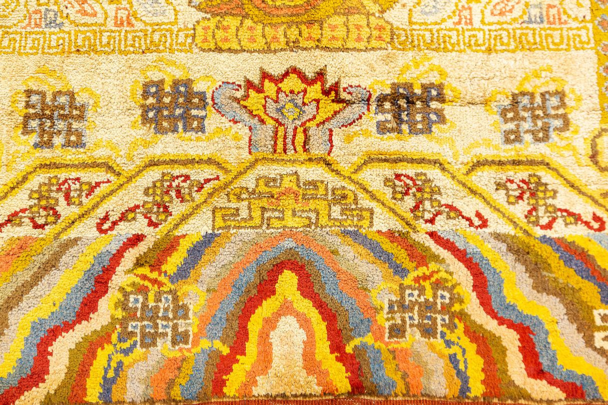 19th Century Samarkand Rug Silk East Turkestan For Sale