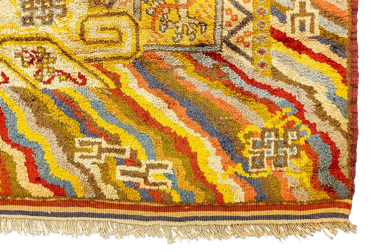 Samarkand Rug Silk East Turkestan For Sale 1